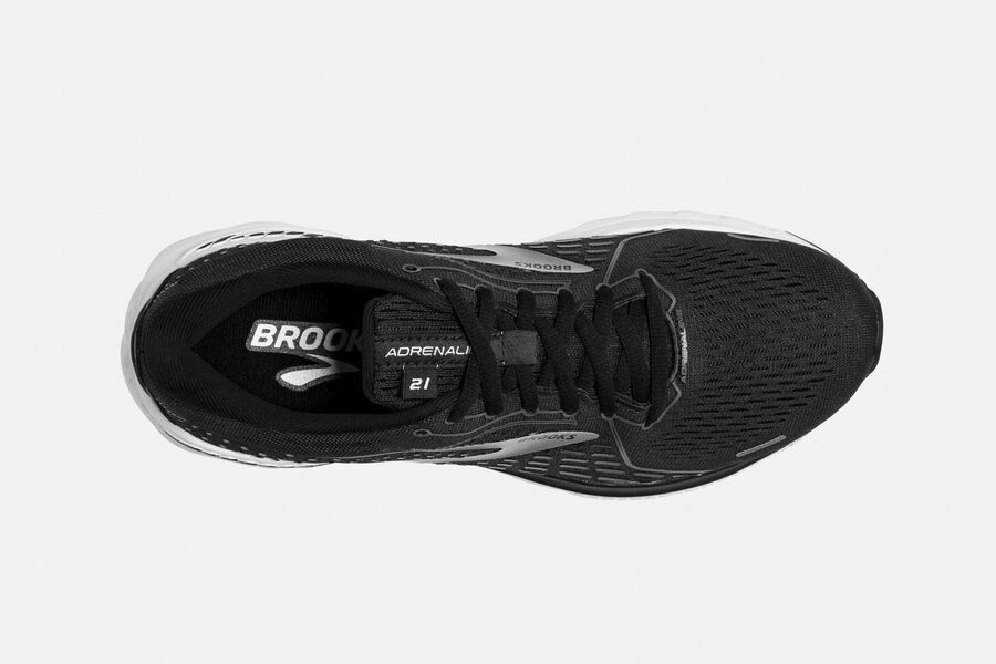 Brooks Adrenaline GTS 21 Road Running Shoes - Womens - Black/White - PV1046785